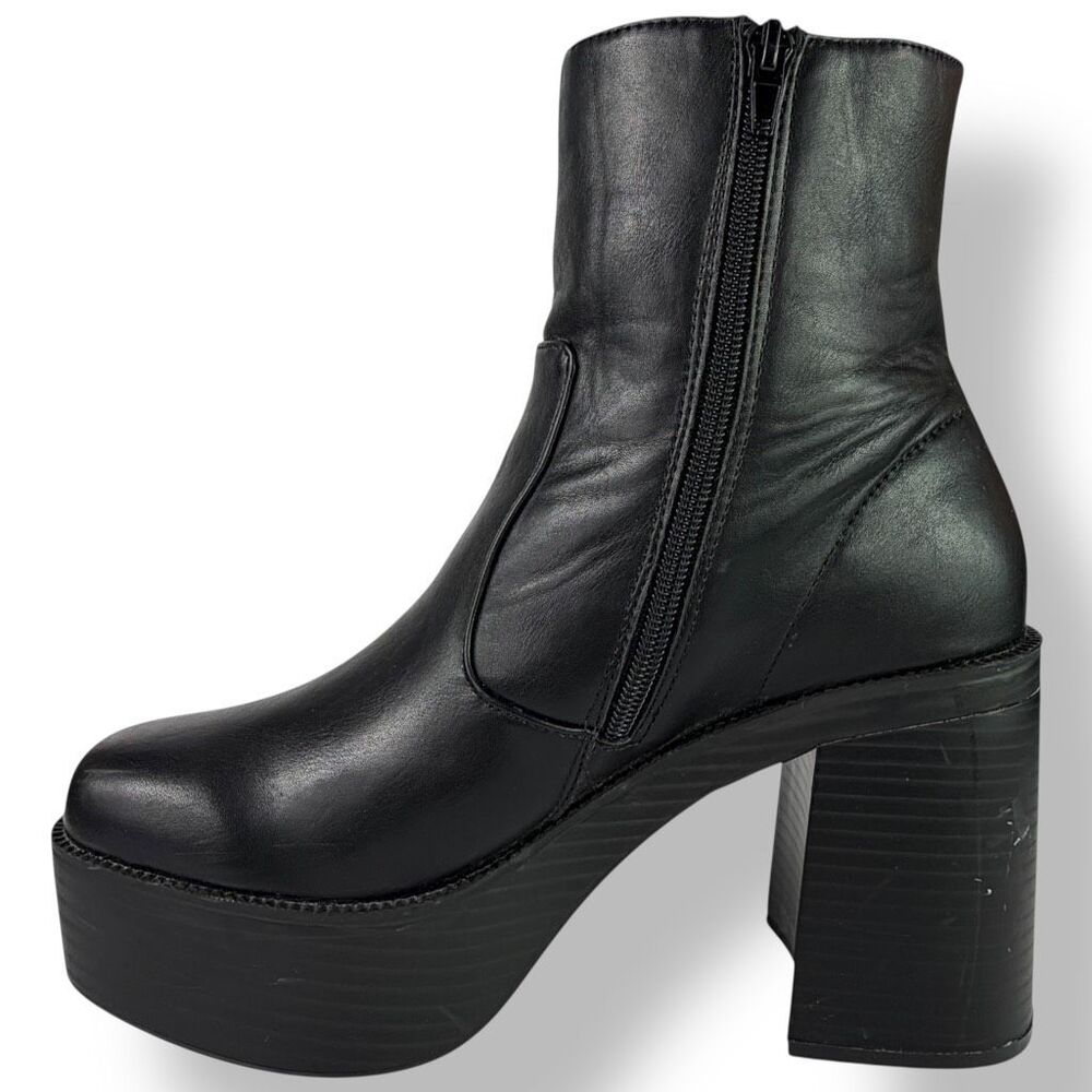 Madden Girl Grace Y2K-Inspired Black Chunky Platform Ankle Boots Women’s 9 M - Picture 5 of 12